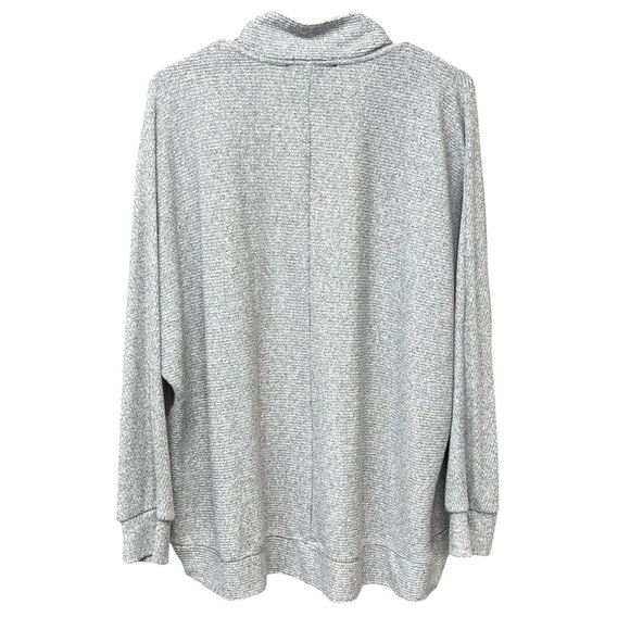 Joan Vass New York Light Gray Knit Bat Wing Cardigan Women’s Size Large - Picture 3 of 5